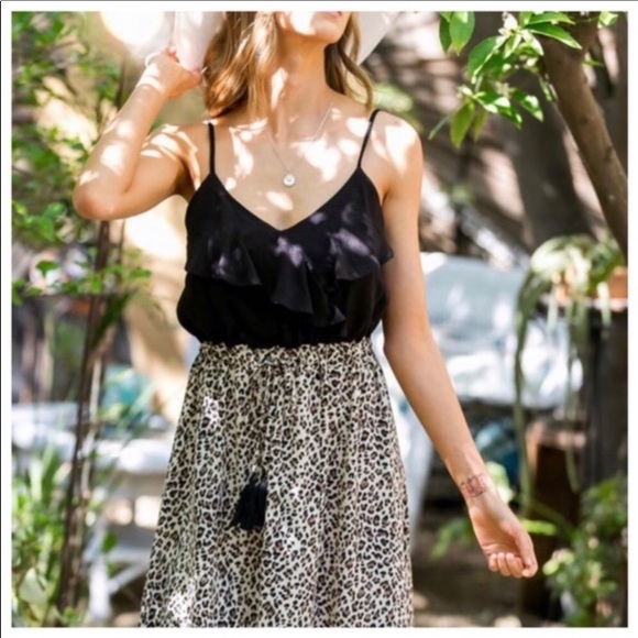 ADJUSTABLE STRAPS LEOPARD PRINT MAXIDRESS - Picture 2 of 6